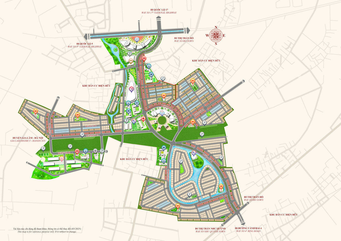 Sơ đồ tiện ích nội khu Hồng Hạc City