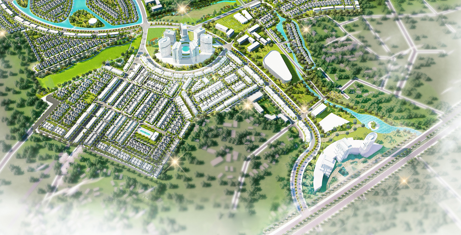 Mặt bằng tiện ích phân khu Hồng Phát mở bán đợt 1 dự án Hồng Hạc City